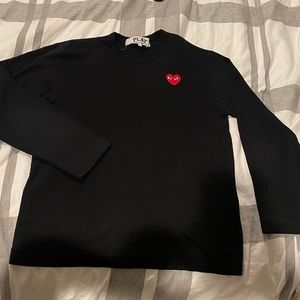 Comme des Garcons PLAY  Black Long Sleeve T-Shirt